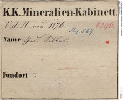 Etiketten zu Silber Gediegen (NHMW-MIN-Aq567)